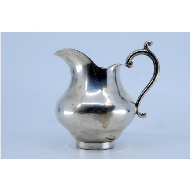 Rounded Silver Teapot with Embossed Handle For Sale - Image 9 of 11