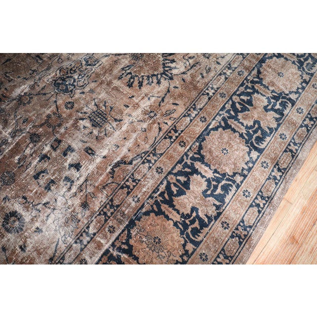 Early 20th Century Zabihi Collection Oversize Distressed Rug - 11'10" x 15'6" For Sale In New York - Image 6 of 12