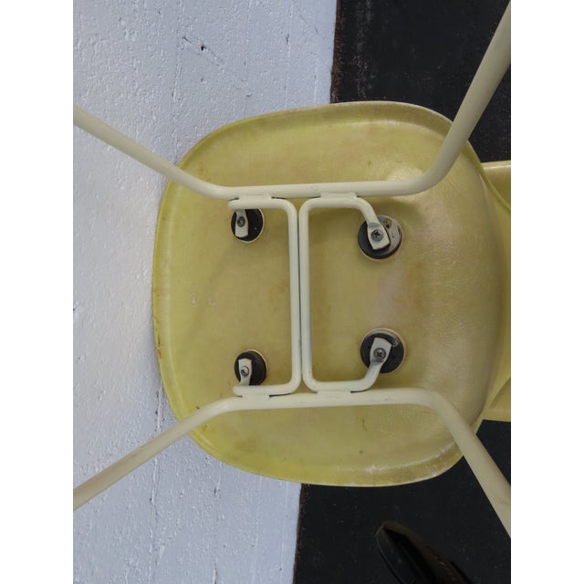Herman Miller Eames Set of 3 Fiberglass Shell Chairs 1960s Light Yellow 6640 For Sale - Image 14 of 18