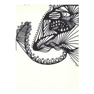 1988 Mart Lang Ink Wash Painting For Sale