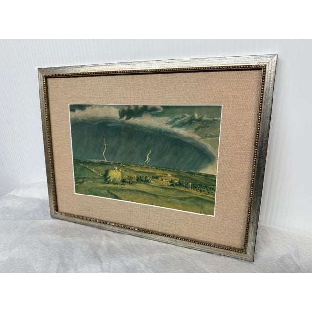 Late 20th Century John Steuart Curry "The Line Storm" Print, Signed For Sale - Image 4 of 12