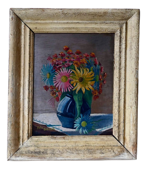 Milo Bucher, Bouquet of Flowers, 1950s, Oil on Canvas, Framed