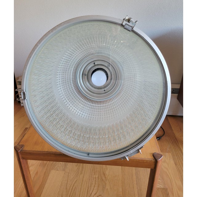 Industrial 1990s Large Prismatic Ceiling Pendant Light From Holophane For Sale - Image 3 of 3