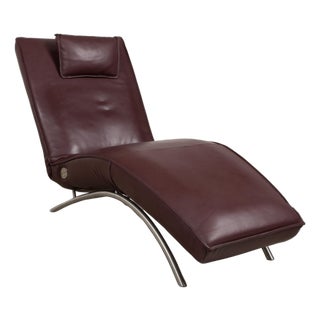 Burgundy Jonas Lounger with Electric Relaxation Function from Koinor For Sale
