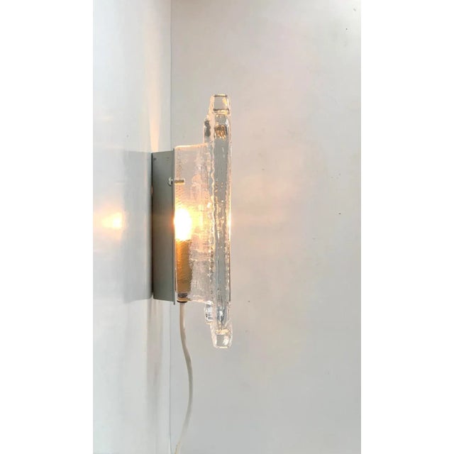 1970s Wall Sconce in Ice Glass from Orrefors, 1970s For Sale - Image 5 of 10