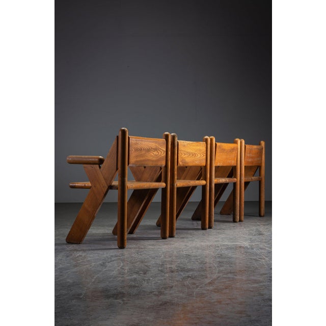 1960s Architectural Dining Chair Set, 1960s, Set of 4 For Sale - Image 5 of 14