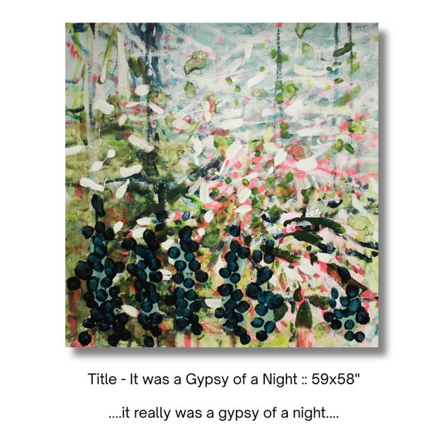 2020s "It Was a Gypsy of a Night" Original Contemporary Abstract Painting by Mel Rea For Sale - Image 5 of 7