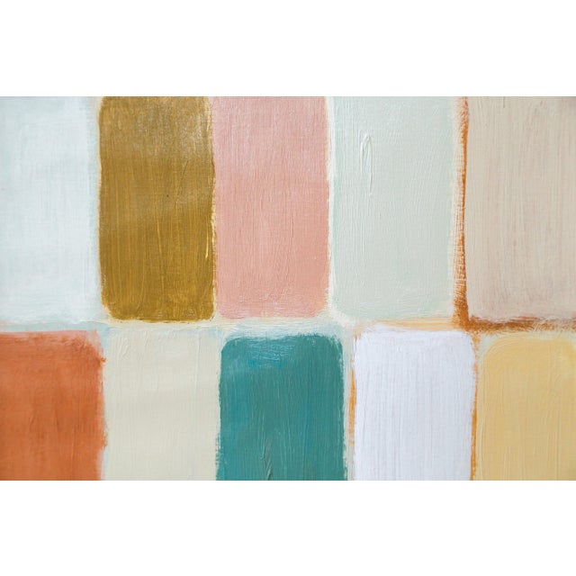 Original Framed Abstract Painting in Vintage Gold Frame For Sale - Image 13 of 17