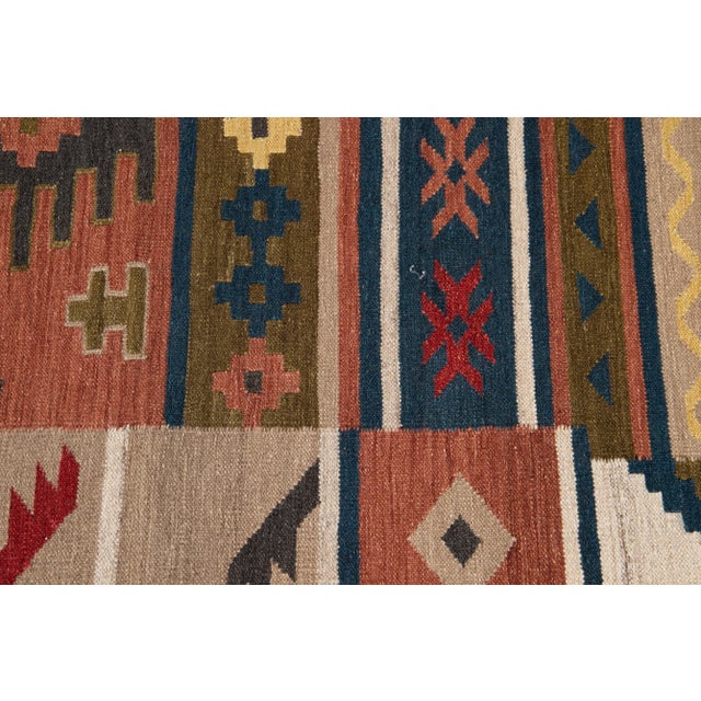 21st Century Contemporary Kilim Rug 6 '7'' X 9' 8''. For Sale - Image 10 of 12