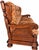 - Wood: Solid oak construction - Design: Ornately carved wooden arms with decorative scrollwork - Design: Turned wooden...