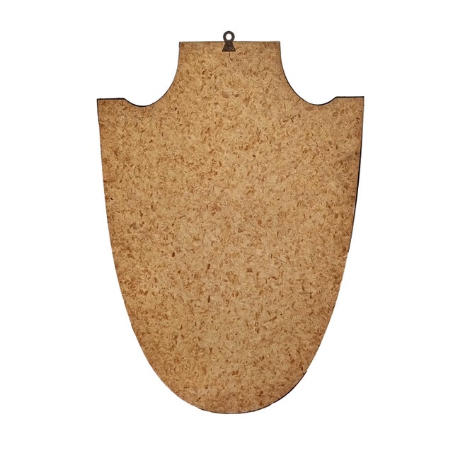 1950s Vintage Italian Brass Shield Wall Mirror by Gio Ponti, 1950s For Sale - Image 5 of 7