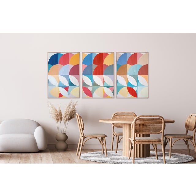 In Perpetual Transitions, Natalia Roman composes a refined triptych where color becomes both structure and movement....