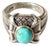 Vintage Sterling Silver Turquoise Ring, Size 7.75 For Sale
