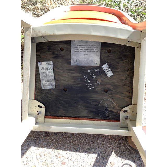 Metal 1970s Vintage Burnt Orange Steel Office Chair by Harter Corporation For Sale - Image 7 of 12