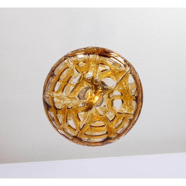 1970s Large Murano Ball Pendant Light from Doria, Germany, 1970s For Sale - Image 5 of 10