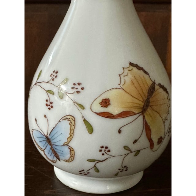 Vintage Mid 20th Century Hand Painted White Porcelain Creamer For Sale - Image 4 of 12