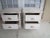 1980s White Wicker Rattan Nightstand Two Drawer Set of 2 For Sale - Image 9 of 13