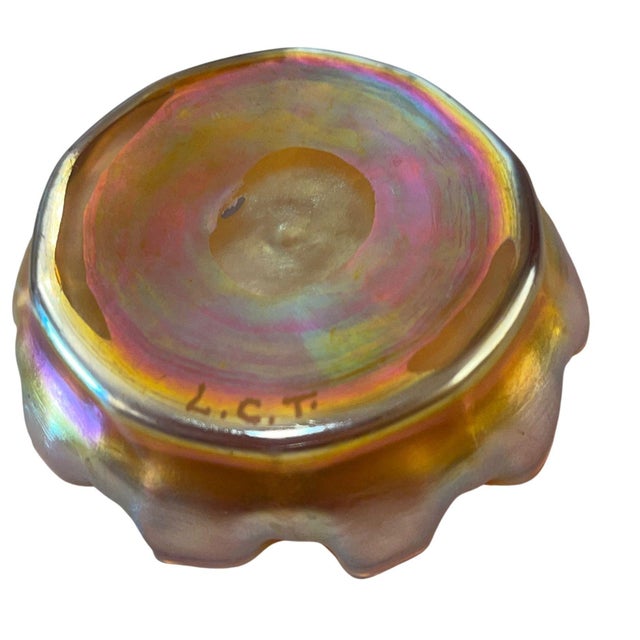 Early 20th Century Louis Comfort Tiffany Favrile Glass Salt Dishes – Set of Eight - Early 20th C. For Sale - Image 5 of 9