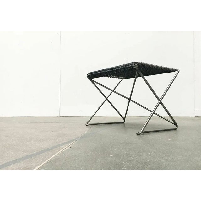 Black Vintage Footstool by Till Behrens for Schlubach For Sale - Image 8 of 18