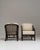 Pair of 20th Century French Dark Brown Mid-Century Organic Modernism Faux Bamboo Upholstered Armchairs For Sale - Image 14 of 15