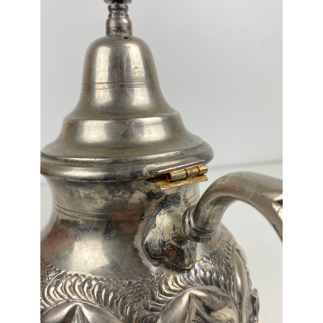 Silver-Plated Metal Teapot, 1920s For Sale - Image 4 of 8