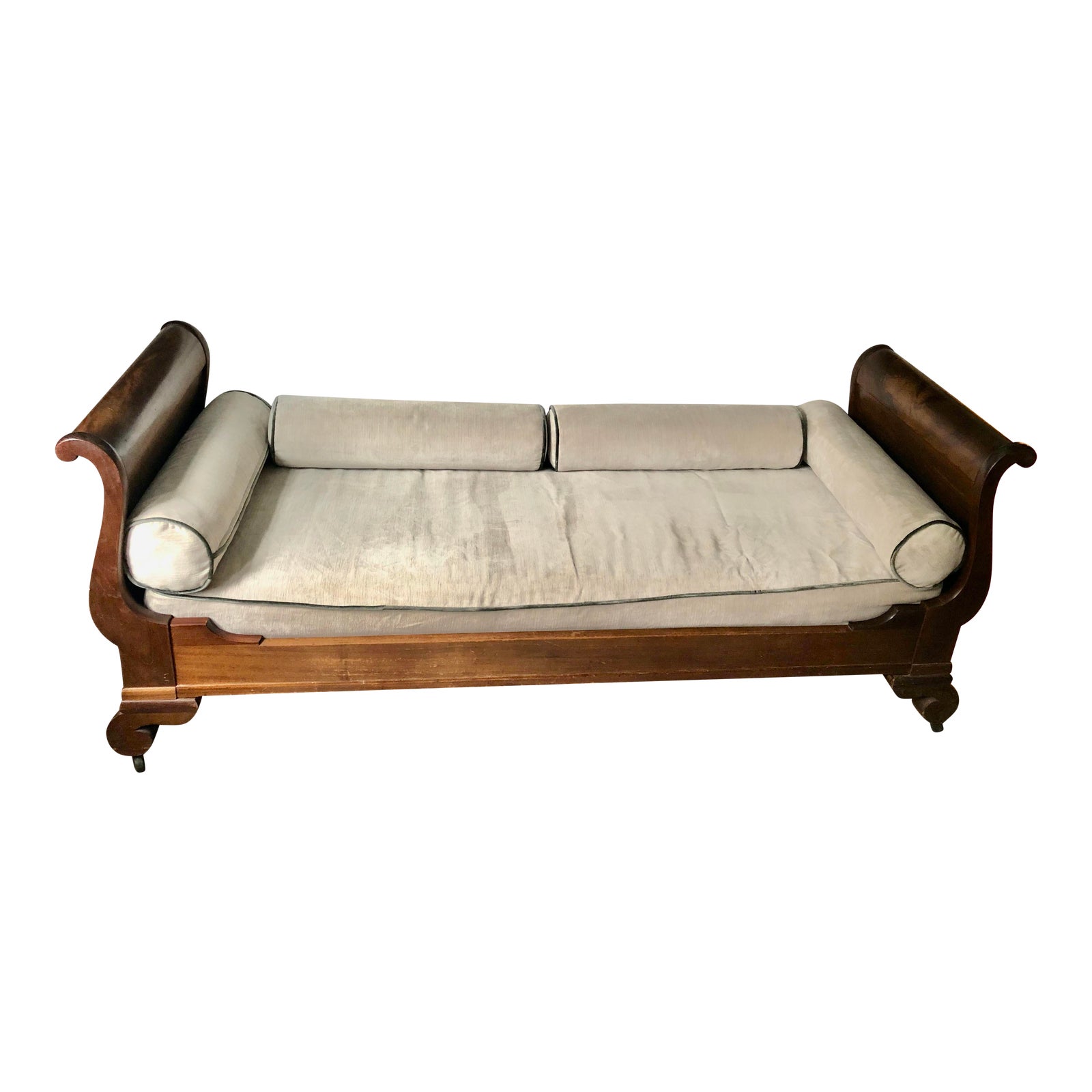 Late 19th C. Antique Wooden Sleigh Daybed Chairish