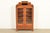 A gorgeous antique Victorian bookcase cabinet In the manner of Herter Brothers USA, Circa 1890s Carved walnut, with glass...