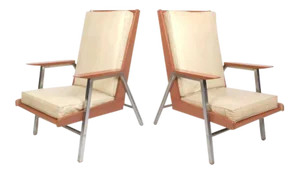 Mid-Century Modern Lounge Chairs by Royal Metal Company