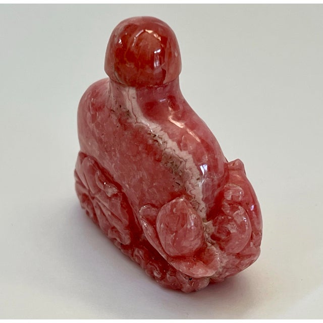 Asian Rhodochrosite Snuff Bottle For Sale - Image 3 of 12