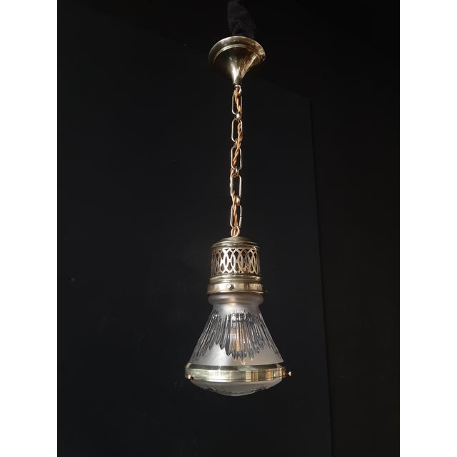 Small Pendant Light from Holophane, 1920s For Sale - Image 13 of 13