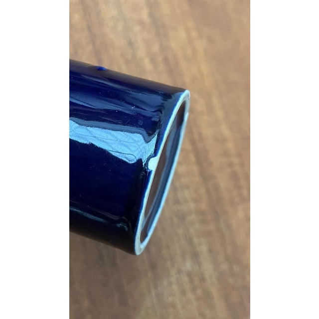 Mid-Century German Cobalt Blue Ceramic Bangkok Series Vase from Melitta, 1960s For Sale - Image 10 of 15