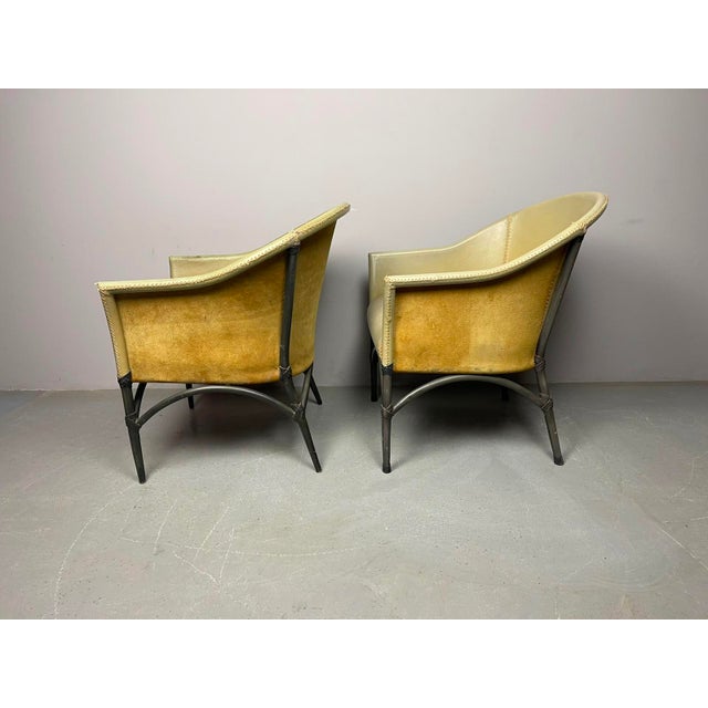 Mid-Century Modern Leather Dining Chairs by Antonio Budji Layug, Philippines, 1970s, Set of 2 For Sale - Image 9 of 18
