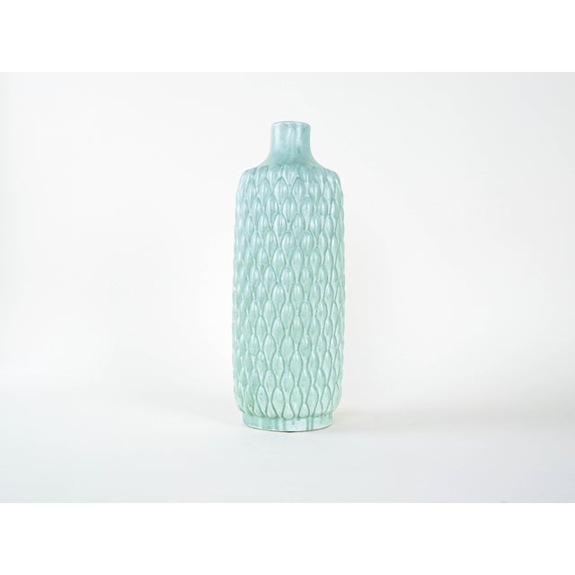 Italian Mint Green Ceramic Vase, 1960s For Sale - Image 3 of 9