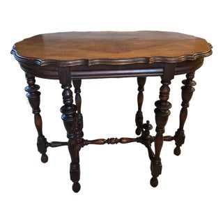 Antique Edwardian Style Console Parlor Library Table For Sale
