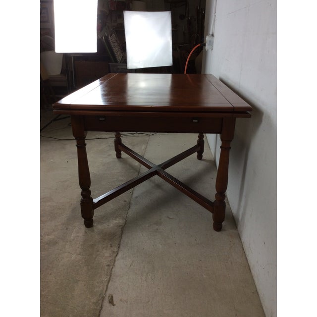 American Antique Draw Leaf Dining Table Made From Solid Maple For Sale - Image 3 of 17
