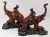 Asian Hand Carved Wood Elephants With Base - Set of 2 For Sale - Image 13 of 13