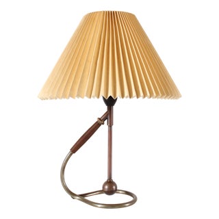 Early Table and Wall Lamp Model 306 in Brass with Original Paper Shade by Kaare Klint, 1940s For Sale