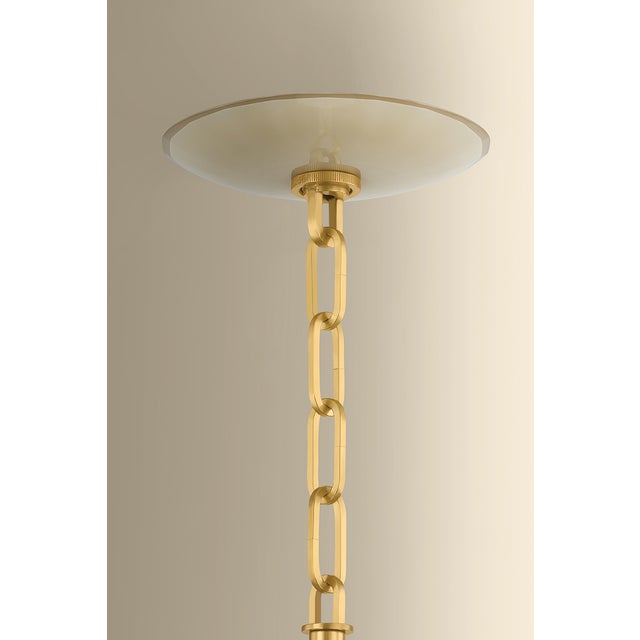 Hudson Valley Lighting Nevins 10 in. 1 Light Pendant in Aged Brass Finish For Sale In New York - Image 6 of 8