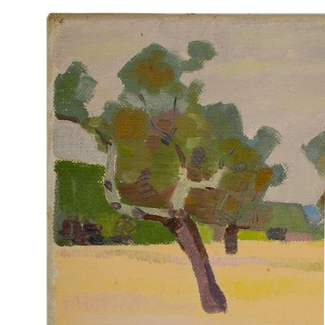 19th Century 19th Century "Spring Trees" Expressionist Landscape Oil Painting by Ernest Yarrow-Jones For Sale - Image 5 of 8