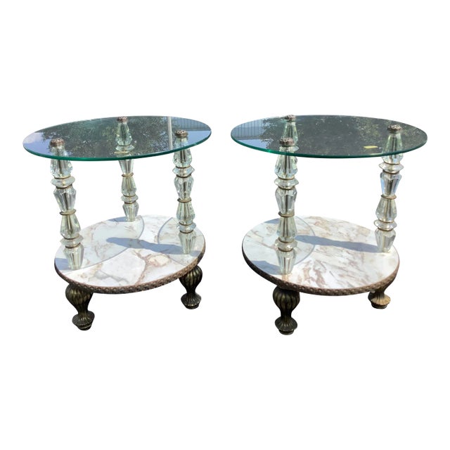 1970s Vintage Two-Tier Side Tables From Germany - a Pair For Sale