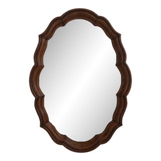 Labarge Deep Dish Scalloped Frame Mirror For Sale