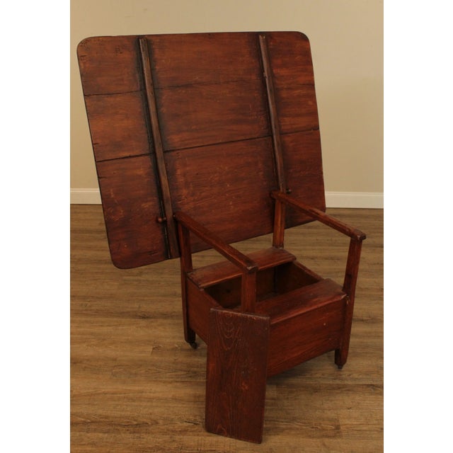 19th Century Primitive Pine Hutch Dining Table For Sale - Image 10 of 13