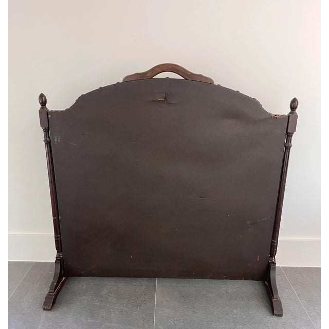 Antique Hand Painted Fireplace Screen For Sale In Austin - Image 6 of 11