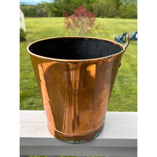 Early 20th Century Late 19th / Early 20th C. Copper Fireplace Scuttle / Bucket For Sale - Image 5 of 9
