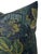 Modern Night Garden Linen Pillow Cover in Midnight For Sale - Image 3 of 5