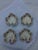 A charming set of four vintage hand-painted fine porcelain leaf-shaped trinket, nut, or individual candy dishes. Styled...