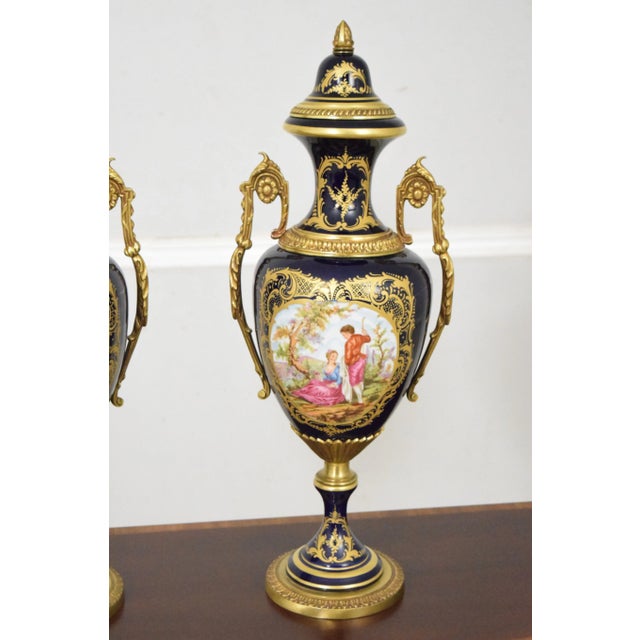 Age: Approx: 60 Years Old Details: Marking On Bottoms High Quality Construction Nice Bronze Or Brass Ormolu Mounts & Base...