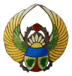 Art Deco Brooch in Sterling Silver and Enamel by Charles Horner, 1920s
