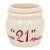 Vintage the "21" Club Nyc Restaurant Condiment Jar Sauce Maison Glass No Lid For Sale