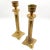 Vintage Pair of Neoclassical Style Taper Candlestick Holders Brass Square Base For Sale - Image 4 of 12